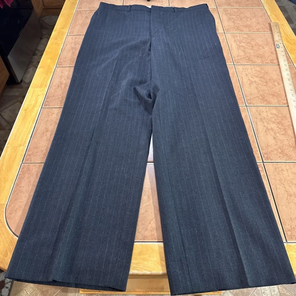 Hardwick Clothes‎ 2 Piece Suit Mens 44L 36 x 31 Dark Gray Pin Stripe Vintage USA